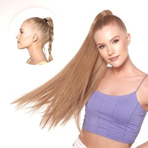 New Insert Name Here Hair MIYA 26" Extra Long Straight Clip-In Pony Ash Blonde